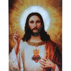 Картина с LED подсветкой: Иисус Христос, выполненная на холсте